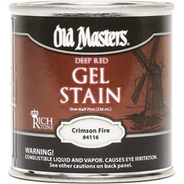 Gizmo 84116 0.5 Pint. Deep Red Crimson Fire Gel Stain GI3573749 - main